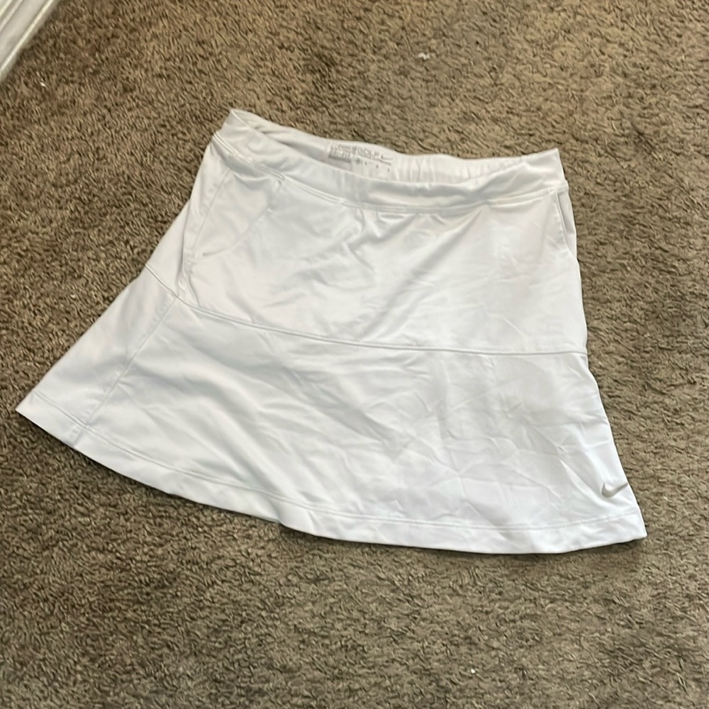 Nike, white, athletic skirt with pockets